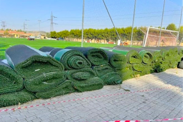 Césped Reutilizado Campo Fútbol
